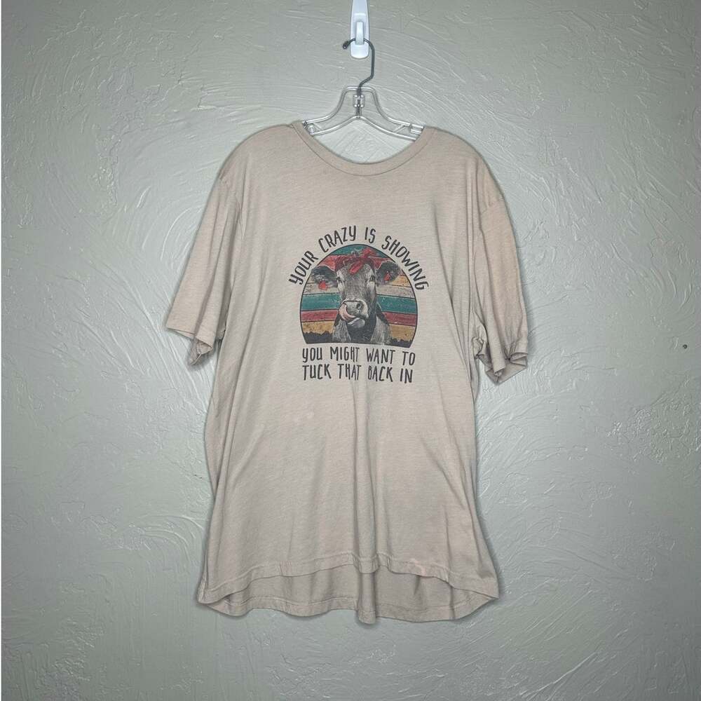Playful Funny Cow Graphic Tee Bella Canvas 3XL